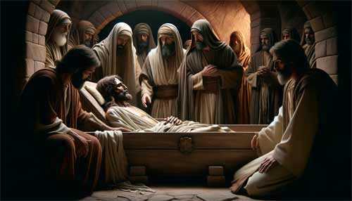 Stacja XIV – Pan Jezus złożony w grobie